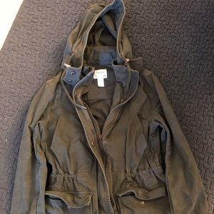Olive green denim jacket